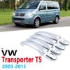 Хромированный чехол с ручками для Volkswagen VW Transporter T5 2003 ~ 2015 Multivan California Caravelle, автомобильные аксессуары, наклейки 2005 2010