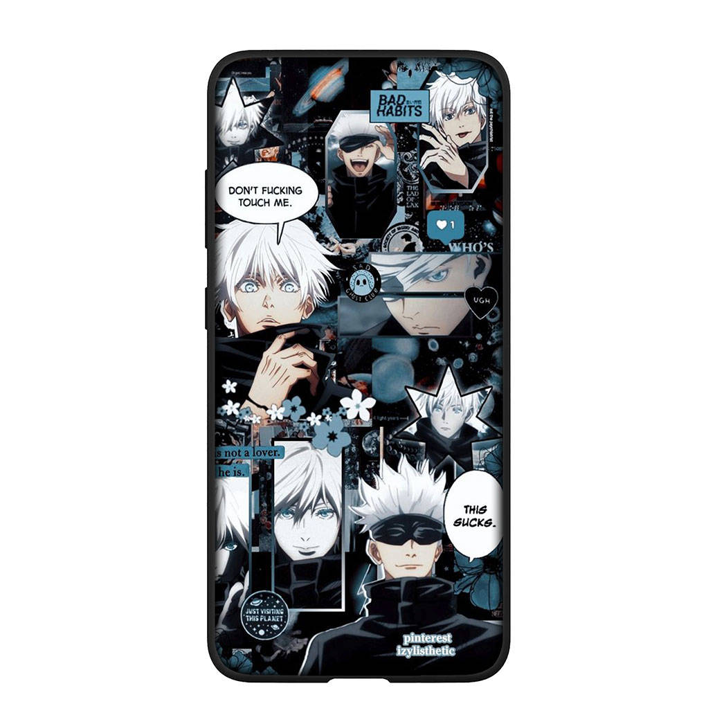 Чехол для телефона Samsung Galaxy S24 S23 iPhone 16 15 14 Xiaomi Redmi Note 13 12 11 Plus 9 Pro Max XR OPPO Huawei Gojo Satoru Anime Jujutsu Kaisen Cover