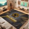 Boston Bruins Personalized Crystal Velvet Carpet, Customized Name Text Soft Anti‑Slip Rug for Living Room Bedroom