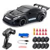 1/24 scale 4WD high-speed remote control drift car with LED lights and a 2.4GHz remote control