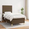 3142476 vidaXL Divan Bed with Mattress Dark Brown 100x200 Cm