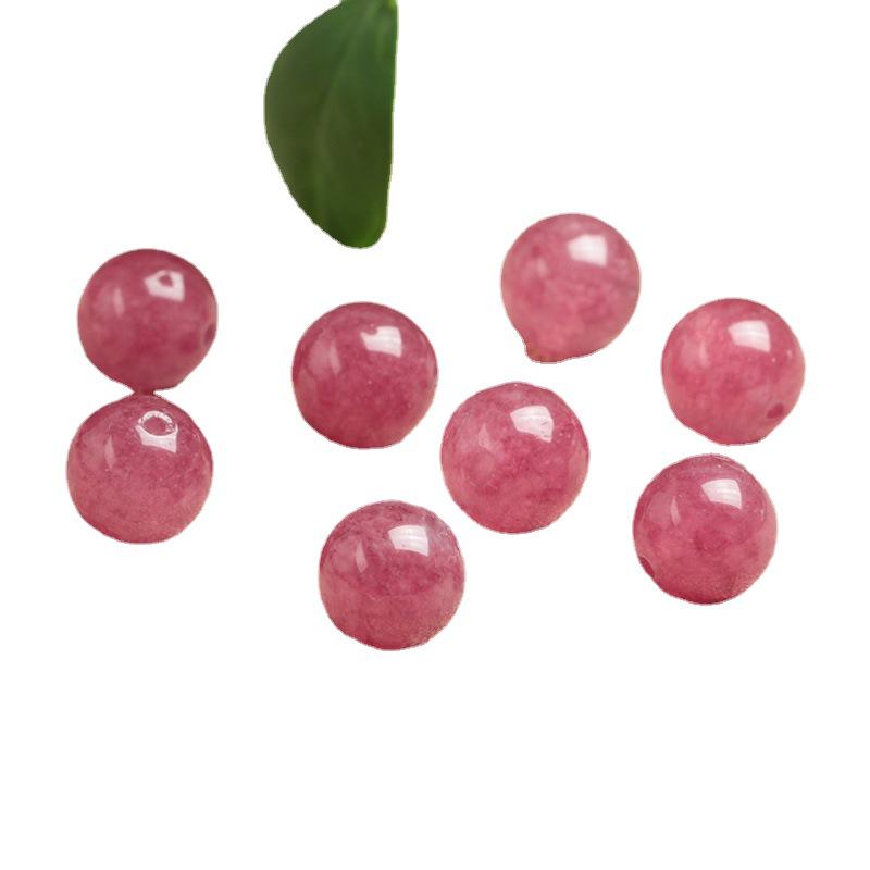 Голубиная кровь красный клубничный кристалл халцедон россыпью бусины для самодельных украшений