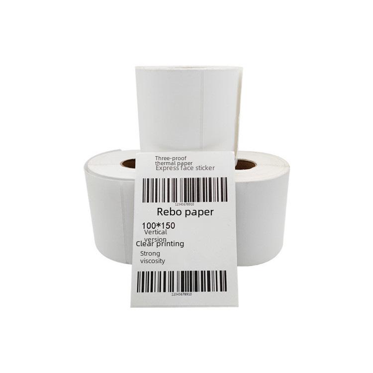 Spot Three-Proof Self-Adhesive Thermal Label Paper for Barcode Printing (100x100mm)
