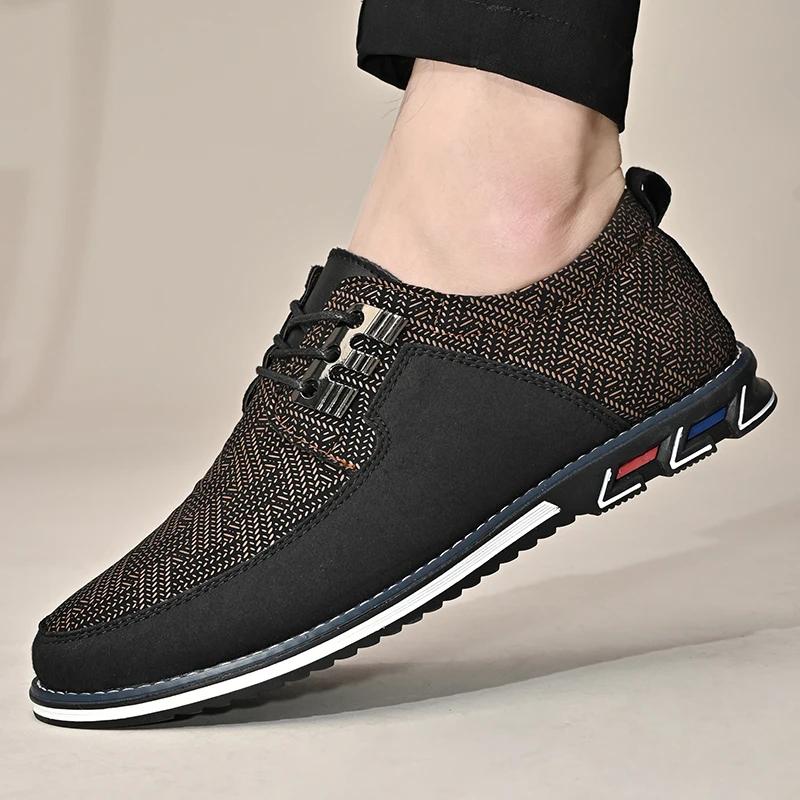Fashion 2025 Summer Autumn Leather Men Shoes Casual Shoes Lace-Up Loafers Business Wedding Dress Shoe Big Size 38-48 Botas Para Hombre