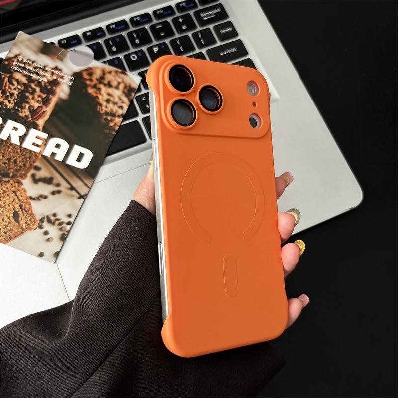 Безрамочный Магнитный Чехол Для iPhone 17 Air 16 15 14 Plus 13 12 11 Pro Max Plus Для Magsafe Защита Камеры Жесткая Задняя Крышка из Поликарбоната