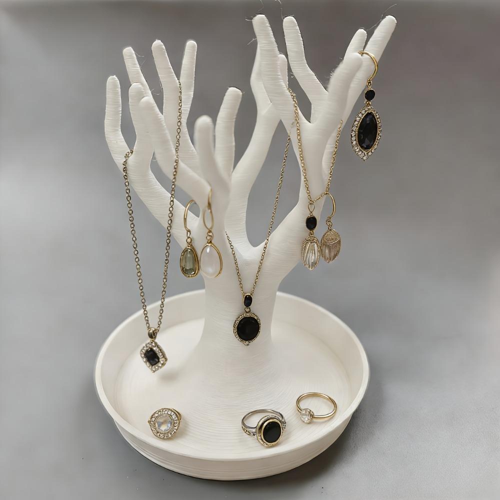 Decorative Figurine Miscellaneous Item Storage Tray Simulated Tree Jewelry Display Stand Desktop