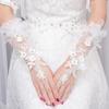 Wedding Studio Photography Evening Wedding Dress Bridal Lace Hollow Flower Hooked Finger Gloves