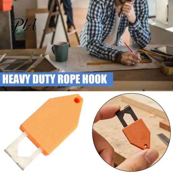 Instant Rope Fixing Tool 1/2Pcs Anchoring Hook for Chalk Line, One Handed Line Durable Layout Tool, End Carpentry, Woodworking Camping Accessories