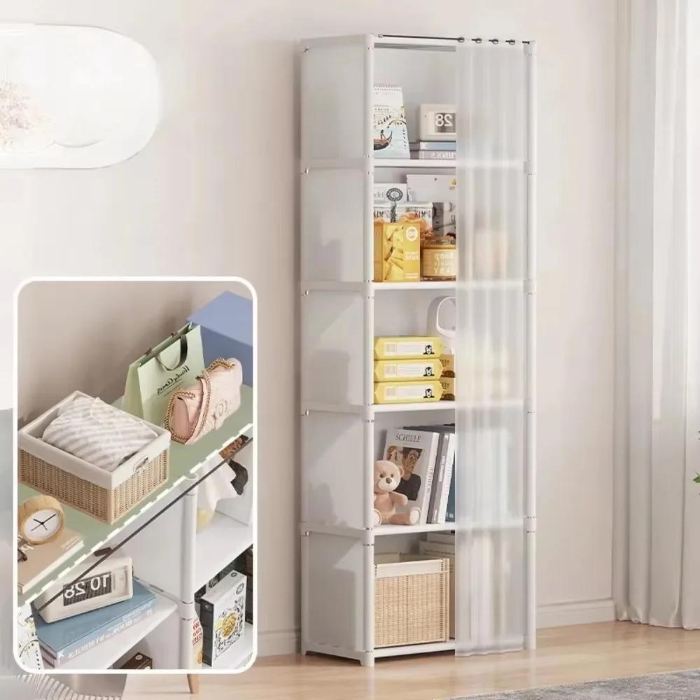 Dustproof Bookshelf Strong Load-bearing Capacity Cloth Wardrobe Simple Wardrobe Simple High-capacity Multipurpose Storage Rack