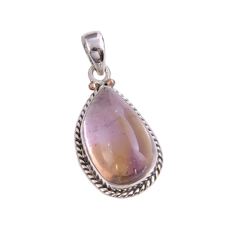 Natural Ametrine Gemstone Handmade 925 Solid Silver Jewelry Pendant 1.50'' h1G31