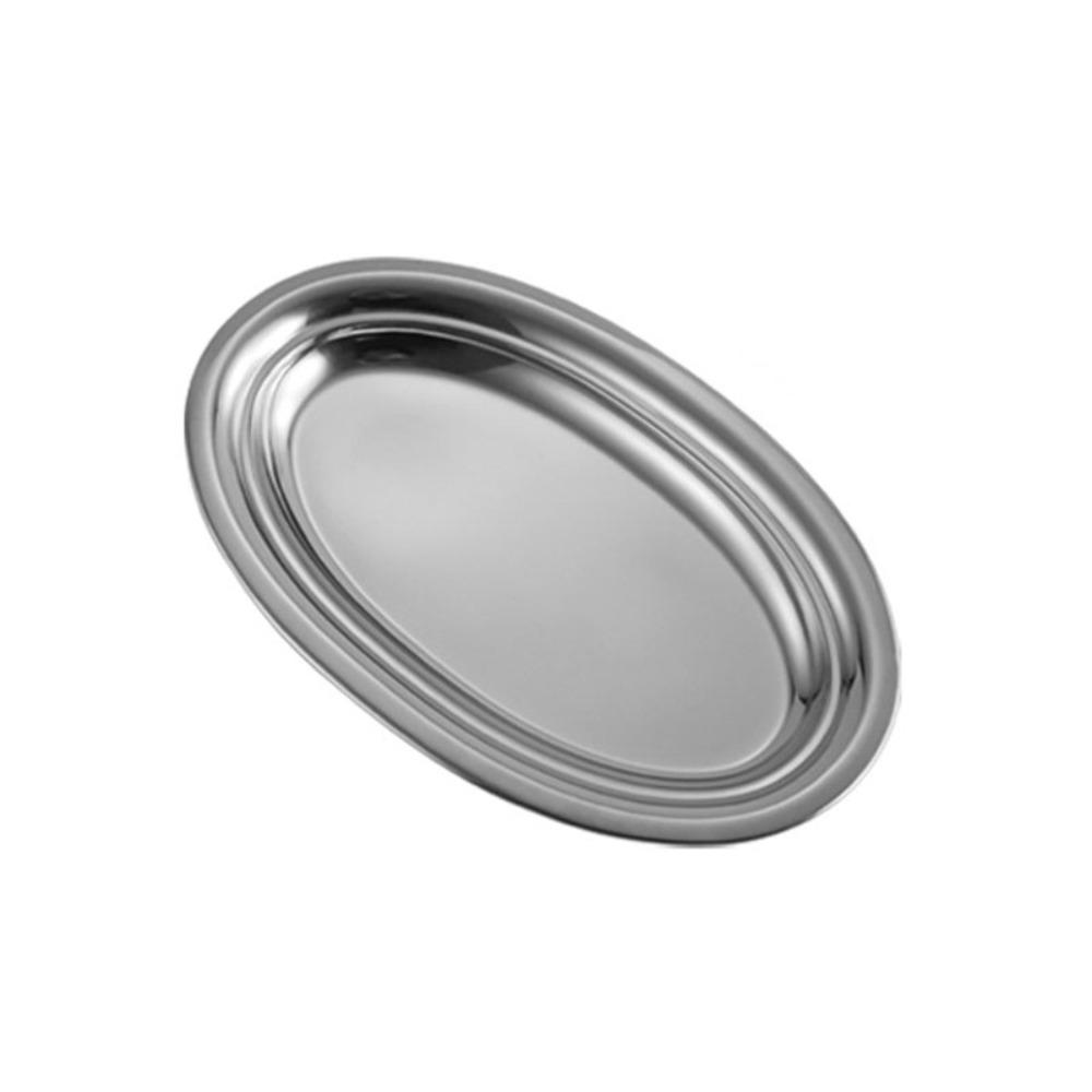 Gold/Silver Barbecue Dish Korean Style Snack Tray Elliptical Steamed Fish Plate Restaurant