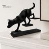 Трехмерная скульптура-лестница, 3D-печатная фигурка кошки/собаки, Скульптура животного на ступеньках, Многослойное произведение искусства в форме кошки/собаки, Художественное настольное украшение