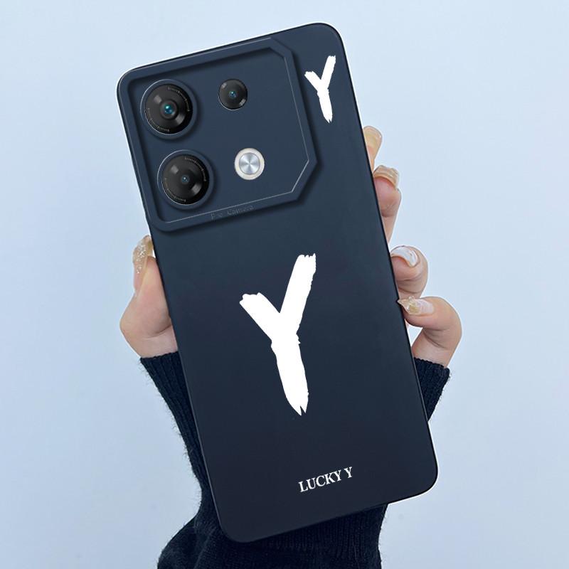 Чехол для телефона Infinix GT 10 Pro X6739 Счастливой начальной буквой Матовый мягкий силиконовый чехол для InfinixGT 10Pro GT10 Pro Чехол