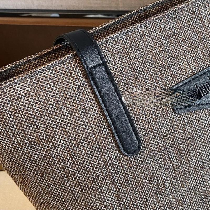 Shoulder Bag for Women Autumn and Winter Cotton Hemp Large Capacity Tote Bag Solid Versatile Shopping Commuter Handbag