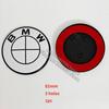 Car Full White Logo Front Hood Emblem 82mm+Rear Badge 74mm+Wheel Hub Cap 68mm/56mm+steering wheel sticker 45mm For All BMW
