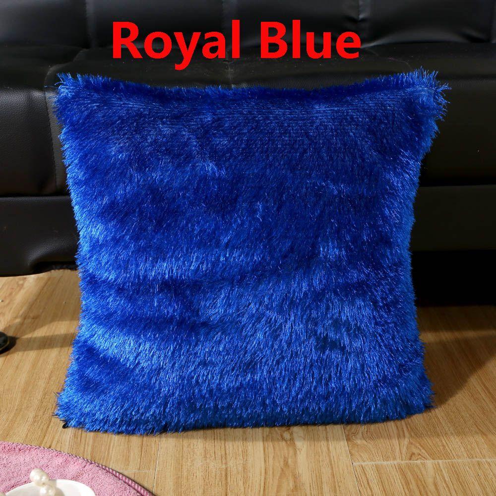 Square Home Decor Car Seat Fur Plush Winter Warm Throw Pillow Cases Cushion Cover