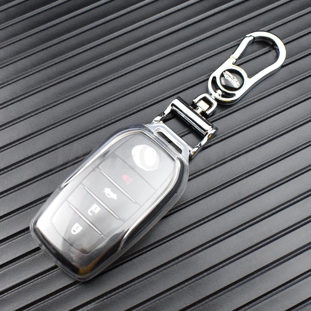 Чехол из ТПУ для брелока автомобиля Toyota RAV4 Crown Hilux Fortuner Camry Land Cruiser Prado Защитный чехол для ключа Аксессуары