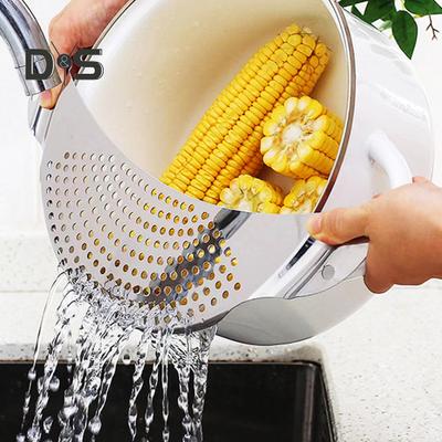 Практичный сито из нержавеющей стали в форме полумесяца Простое в использовании Компактное удобное сливное отверстие с ручкой