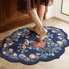Retro Chinese Bird & Flower Anti-Slip Mat for Kitchen and Bathroom