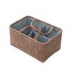 Solid Color Compartment Storage Basket Large Capacity Mommy Bag Sundries Storage Basket  for Home