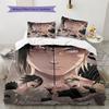 Naruto Fire Determination Pattern Bedding Quilt Set Quilt Cover Pillowcase Home Birthday Gift(1 * duvet cover + 2 * pillowcase, without core)
