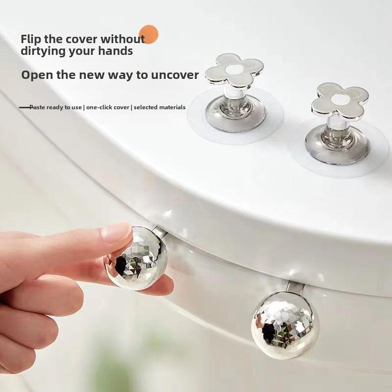 Портативный подъемник крышки унитаза Flower: Сохраняет руки чистыми