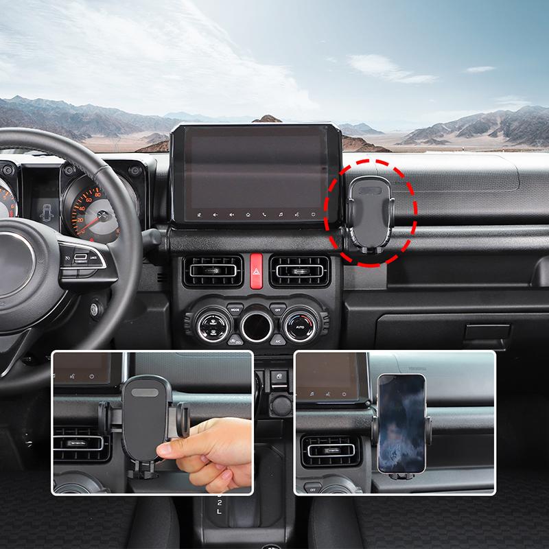 Автомобильный держатель для мобильного телефона, кронштейн для GPS-навигатора, подставка для телефона, аксессуары для интерьера автомобиля, подходит для Suzuki Jimny 2019 и новее, аксессуары для интерьера автомобиля