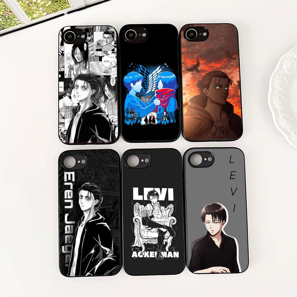 Чехол для телефона Attack On Titan с Эреном Йегером и Леви для Apple iPhone 17 16 14 15 Plus Pro Max 16E ProMax + 15Plus 15+ 16+ Чехол