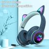 Folding AKZ-022 Cat Ear Luminous Gaming Wired Headset With Microphone