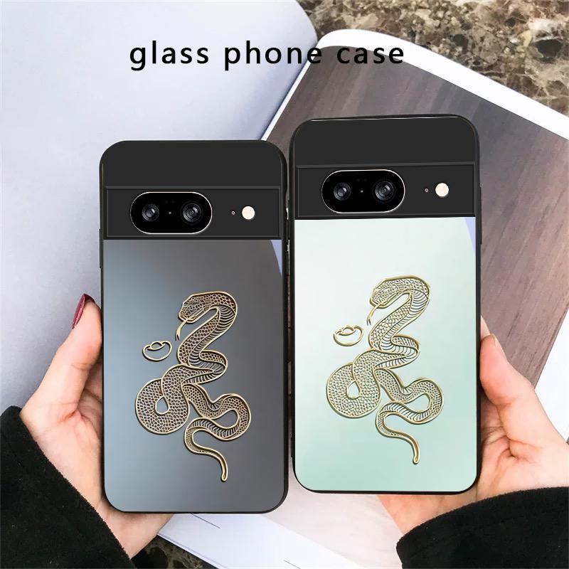 Секретный узор Xuanjin для Google Pixel 8 7 9 10 Pixel 10 Pro XL Pixel 9 Pro XL Pixel 8a 7a Pixel 7 Pro Черный стеклянный чехол для телефона