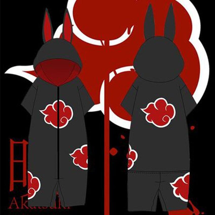 Наруто Акацуки аниме пижамы Учиха Итачи Хэллоуин косплей костюм кигуруми комбинезоны для взрослых фланелевая домашняя одежда для сна