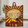 Families Iconic Stewie Griffin Family Guys Blankets  Airplane Travel Flannel Throw Blanket For Outdoor Warm Soft Bedspread Gift