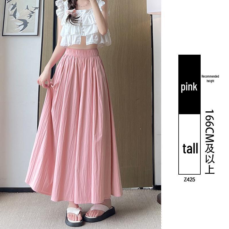 Женские кюлоты миди А-силуэта с высокой талией Yamamoto - Летние 2025 Повседневные брюки с широкими штанинами из ледяного шелка