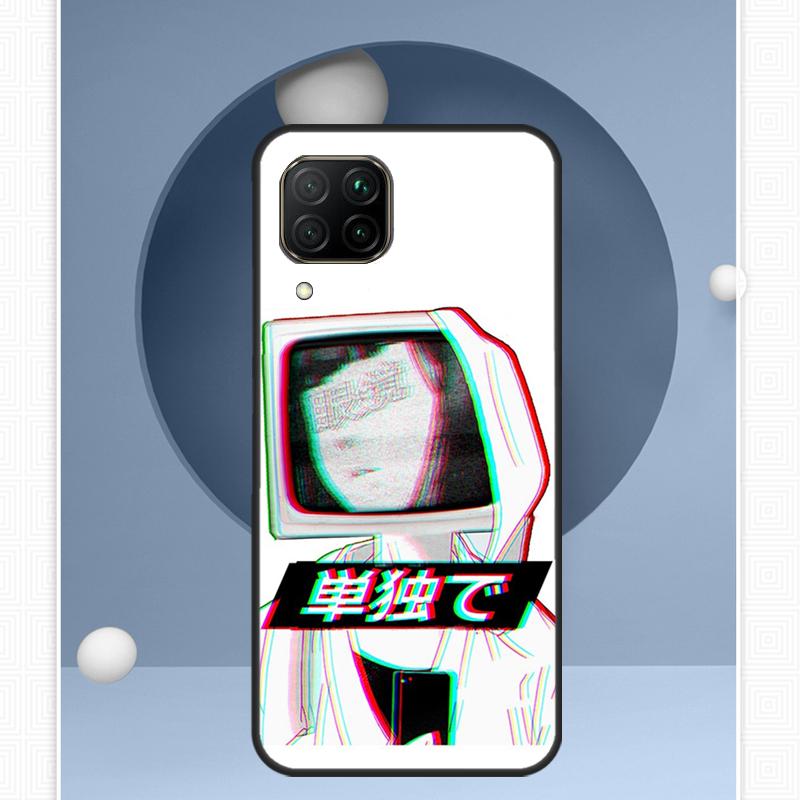 Грустный японский аниме чехол для Huawei Nova 12i 12s 11i 8i Y91 Y60 Y70 Y72 Y90 Y61 9 10 SE P20 P40 Lite P30 P60 Pro