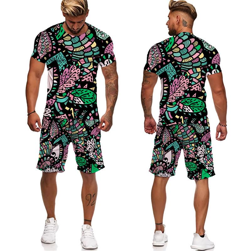 New Fashion Hawaiian Style 3D Print Tees/Shorts/Sets Casual Holiday Couple Outfits Summer Short Sleeve T-Shirt Beach Shorts Suit