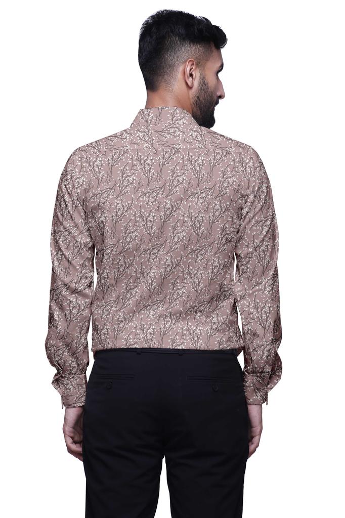 BestMan CottonA  ShirtA  For Men Long Sleeve Printed Spread CollarA  Slim Casual