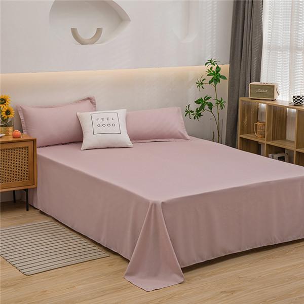 Soft Cotton Sheet Anti Dust Mite Mattress Cover Anti-Bacteria Flat Sheets Pure Color Bed Sheets Simple and Thickened Skin Friendly Double Bed