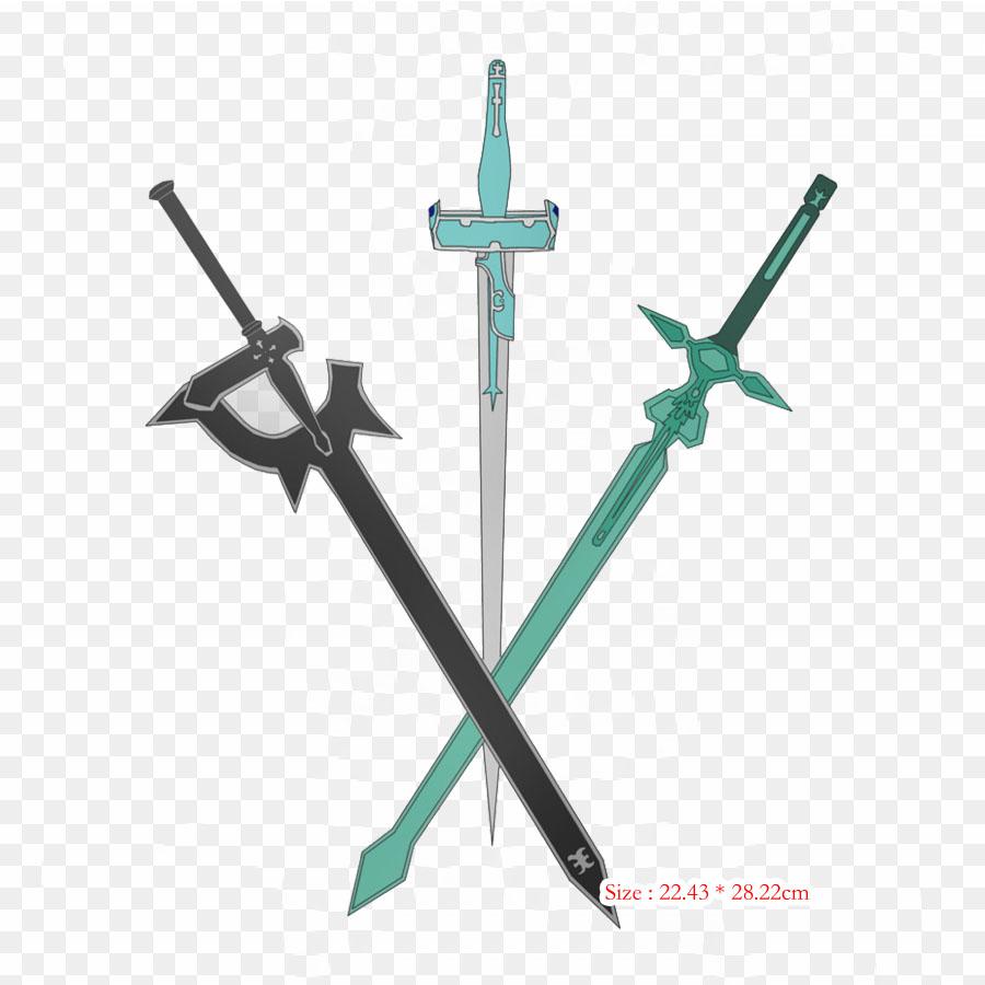 Asuna And Kirito Swords Asuna Kirito Iron On Patches For Clothing Applique Stickers On Clothes Heat-Sensitive Custom Patch