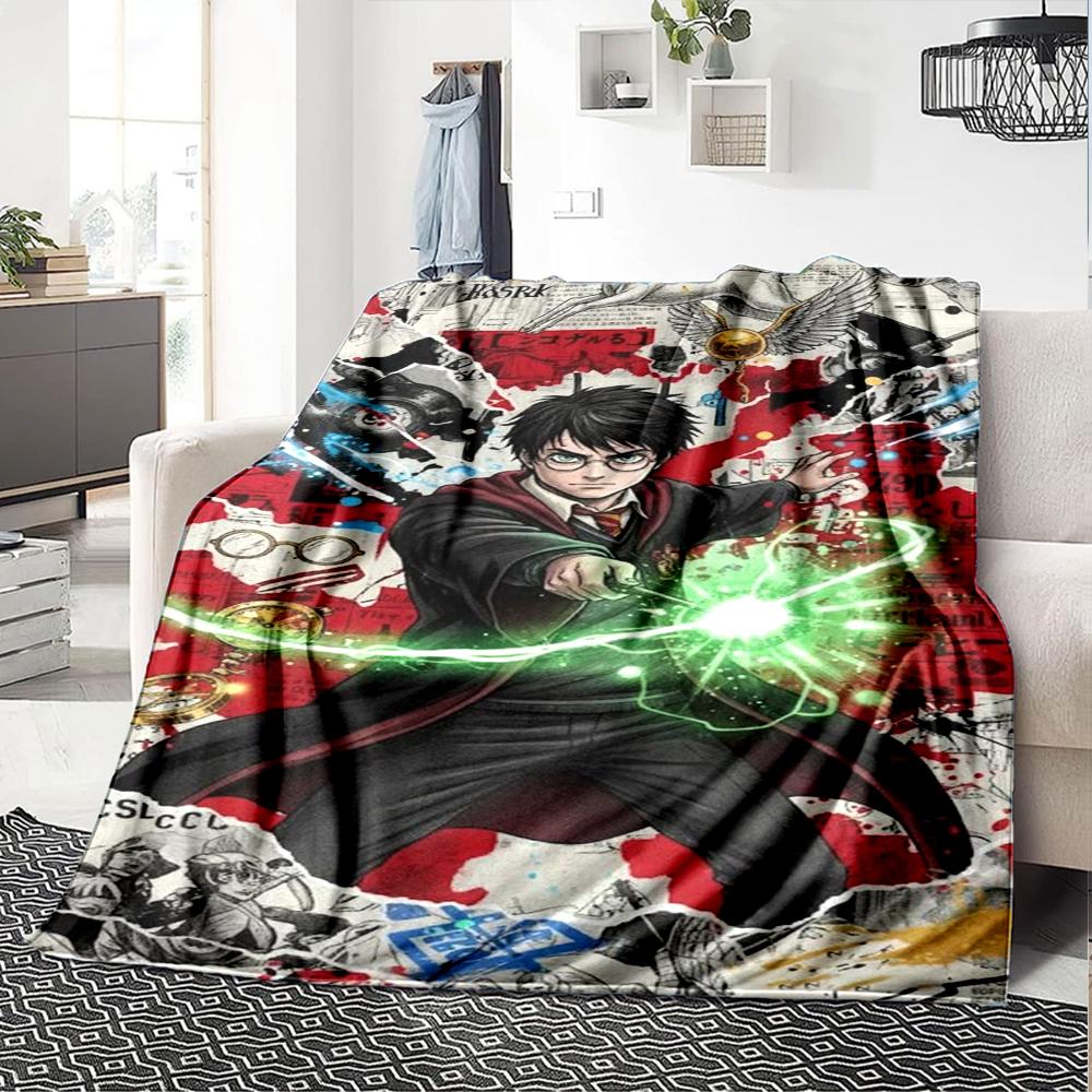 Harry Potter Theme Printed Blanket - Perfect for Couch, Bed, Travel & Outdoor Use | Machine Washable, Cozy & Durable.