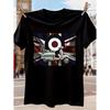 Scooter Subculture T-shirt with Union Jack and Goal Design | Casual Short-Sleeved Crew Neck, Perfect for Scooters, Fashionable Apparel, Medium