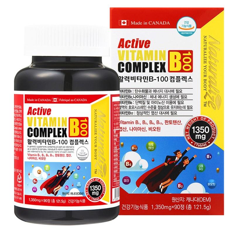 Naturalize Vitality Vitamin B 100 Complex, 90 Tablets, 1 Unit