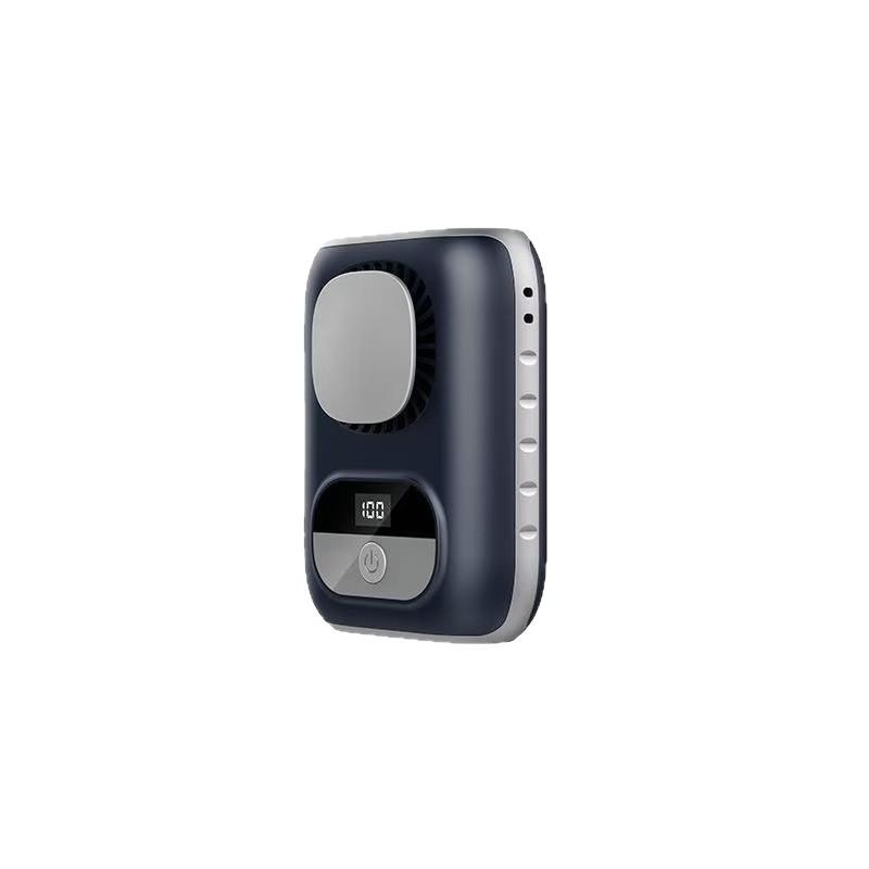 Portable Mini High-Speed Waist Fan with Digital Display for Outdoor Use
