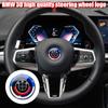 Набор из 7 шт. Черных Эмблем 50-летний Юбилей из Углеродного Волокна для BMW Капот Багажник Диск 82мм 74мм 56мм 45мм Зажимы с 2-мя и 3-мя штырьками Основание Тюнинг 66DG