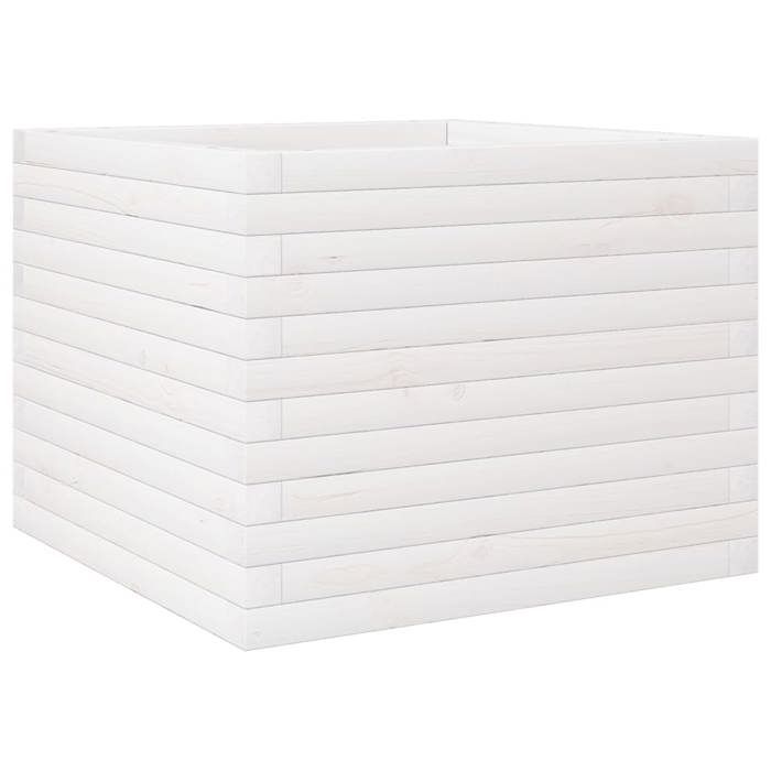 VidaXL Jardinière blanc 60x60x46 cm bois de pin massif, jardinière d'extérieur, bac à fleurs, boîte à plantes, jardinière de 3282410