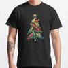 Plus Size S-3XL Macaw Parrot Christmas Tree with Star Printed T-shirt Men's Tops Fashion Clothes Tees