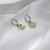 Niche Creative Lemon Slice Summer Earrings - Versatile Stainless Steel Fruit Hoops for Women