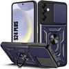 Protective Case - BOOLING - for Samsung Galaxy S24 Plus - Navy Blue - Shockproof - Rotating Ring