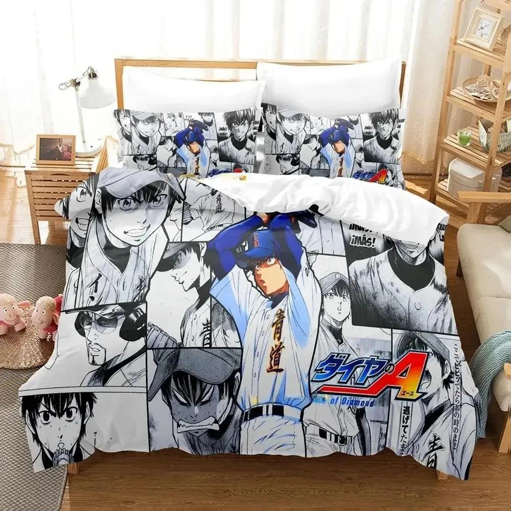 Ace Of Diamond Постельное белье Односпальная кровать Твин Полный комплект постельного белья Queen King Size для взрослых и детей Спальня Пододеяльники Наборы простыней с 3D-принтом в стиле аниме