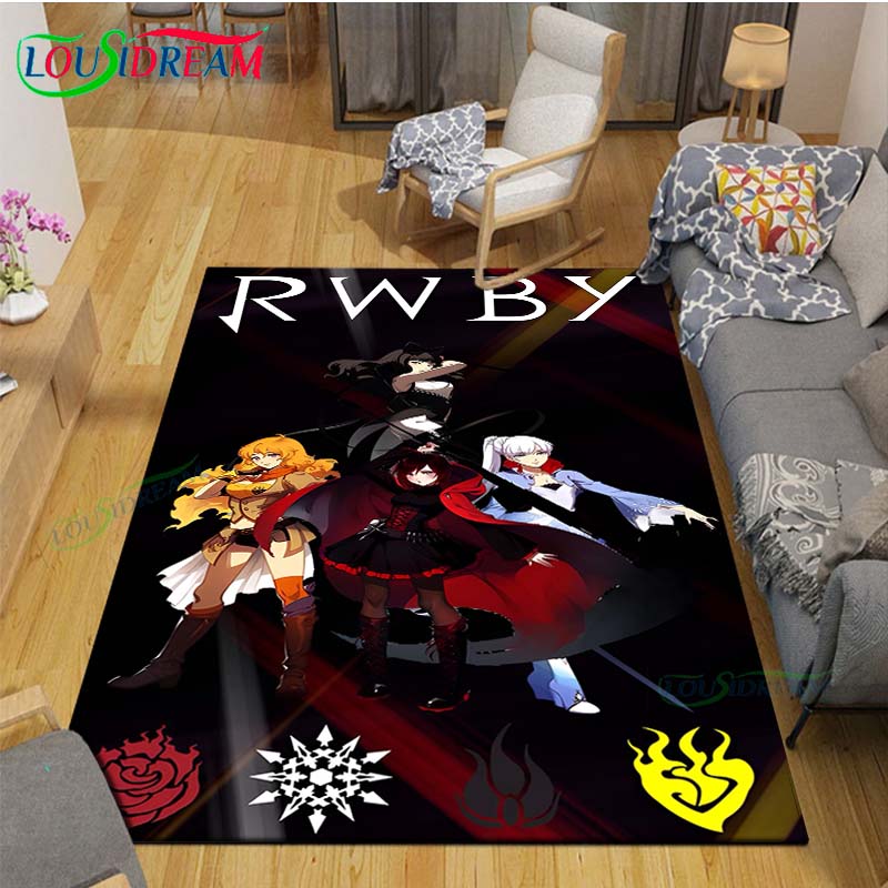 Anime Characters A-RWBY Carpet for Living Room Home Sofa Decoration,Children Game Large Decor Floor Mat Yoga Mat Large Carpet