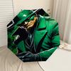 1pc Green Lantern Automatic Open/Close Umbrella Compact Folding Umbrella with 8-Rib Shaft lightweight esign, for Women/Men1153A